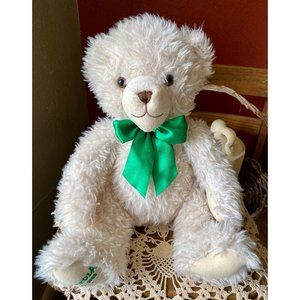 CRAYOLA BEAR Plush - 2015 - Green Embroidered Foot - Green Ribbon - 15"
